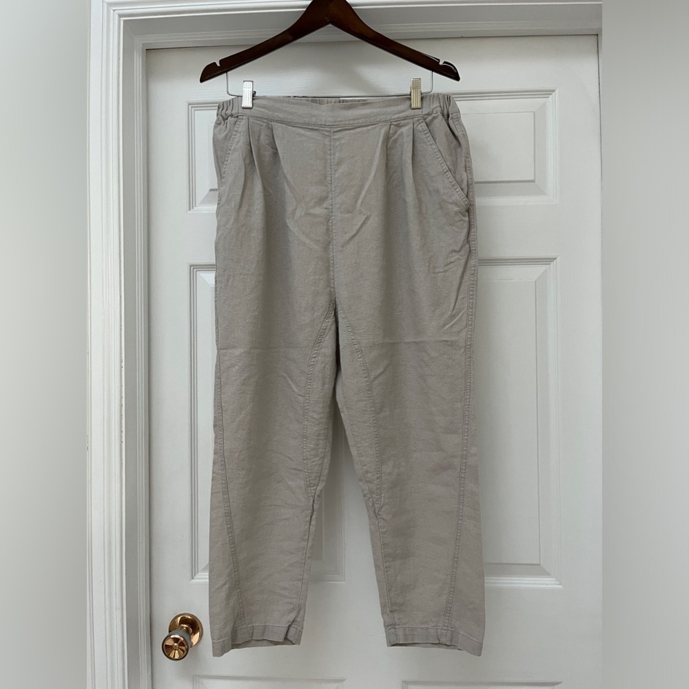 Linen blend ladies pants